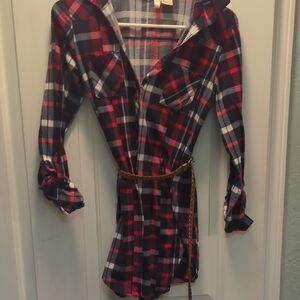 Passport Red and Blue Plaid Dress